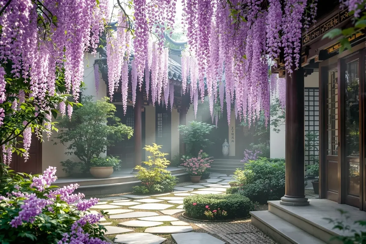 樱花网站 - 清香白园影像风 樱花网站品牌花园